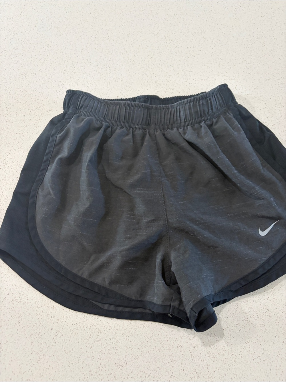 Nike Women's Dark Gray Athletic Running Shorts with Reflective Swoosh XS